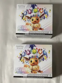 Pokemon TCG Prismatic Evolutions ETB Elite Trainer Box x2 NEW Factory Sealed - Image 1