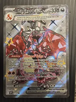 2024 Pokemon SVP EN Black Star Promo Paldean Fates Tin #074 Charizard ex - Image 1