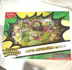 Pokemon TCG Mega Evolution Ascended Heroes Meganium ex Box Kit Box Topper EN - Image 1