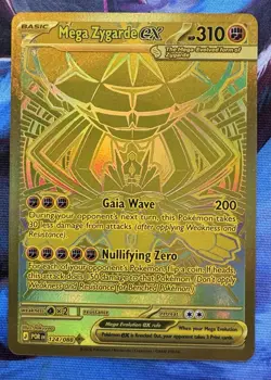 Pokemon Mega Zygarde EX Gold Hyper Rare 124/088 - Perfect Order - Image 1