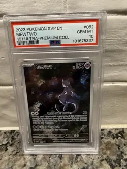 2023 POKEMON SVP EN-SV BLACK STAR PROMO 151 ULTRA-PREM COLL #052 MEWTWO PSA 10 - Image 1