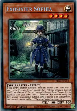 Yugioh Exosister Sophia MP23-EN255 1st Edition Prismatic Secret Rare NM - Image 1