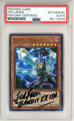 PSA Signed Ted Lewis Barrel Dragon Master Collection MC1-EN002 Limited Edition - Image 1