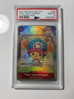 PSA 10 Gem Mint Tony Tony Chopper Alt Art EB01-006 Memorial Collection English - Image 1