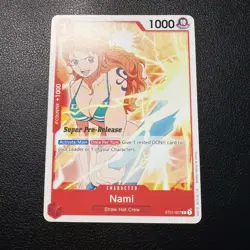 Nami Super Pre Release ST01 007 One Piece NM - Image 1