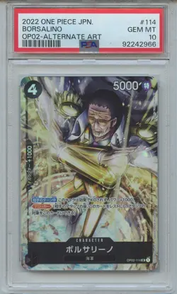 2023 One Piece Japanese Borsalino Alternate Art OP02-114 PSA 10 - Image 1