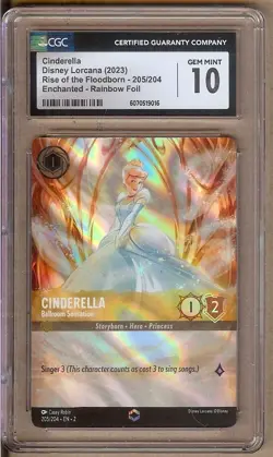 2023 DISNEY LORCANA CINDERELLA BALLROOM SENSATION 205/204 ENCHANTED CGC 10!! - Image 1