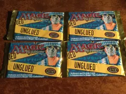 Magic: the Gathering four Unglued 10-card packs NEW and SEALED 1998 - Image 1