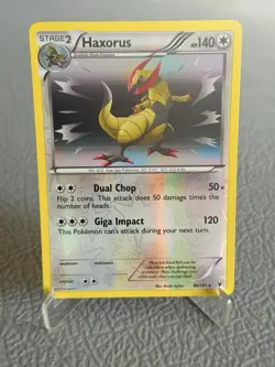 Pokemon Card Haxorus 88/101 Reverse Holo Rare Noble Victories NM/VLP++ 💎 - Image 1