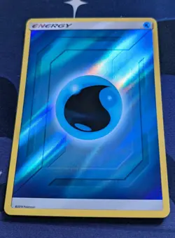 Water Energy 2019 Reverse Holo Pokemon Card Hidden Fates Pokemon TCG NM - Image 2