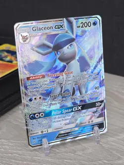 Pokemon Card TCG Glaceon GX 39/156 Ultra Rare Holo Prism Sun and Moon 2018 NM - Image 1
