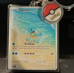 Keychain Squirtle 170/165 SV 151 Illustration Rare ENG 2023 + 1 Free card - Image 1