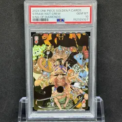 PSA 10 One Piece Golden Trump Playing Card Straw Hat Crew - Image 1