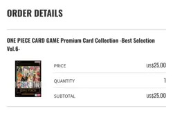One Piece Card Game Premium Card Collection Best Selection Vol. 6 Sealed PRESALE - Image 2