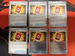 Pokemon TCG Special Red Card Trainer Cards Lot x6 - 2x Reverse Holo & 4x Regular - Image 1