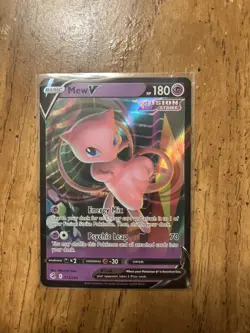 Mew V 113/264 Fusion Strike Ultra Rare Holo Pokemon Card NM - Image 1