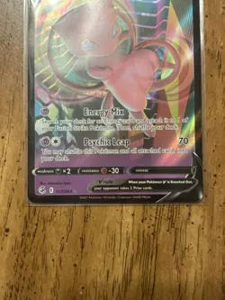 Mew V 113/264 Fusion Strike Ultra Rare Holo Pokemon Card NM - Image 3