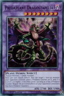 LED5-EN053 PREDAPLANT DRAGOSTAPELIA COMMON 1ST EDITION YuGiOh CARD - Image 1