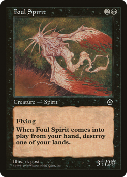 FOUL SPIRIT ~mtg NM Portal: Second Age Unc x1 - Image 1