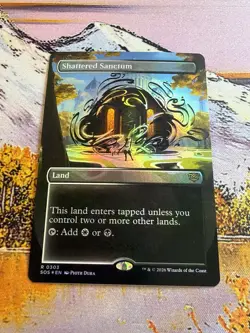 Shattered Sanctum - Foil - Borderless Secrets of Strixhaven MTG - Image 3