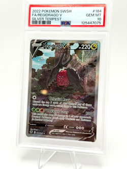 Pokemon Regidrago V Alternate Art PSA 10 Ultra Rare Silver Tempest 184/195 - Image 1