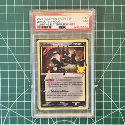 Pokemon Quajutsu Greninja Goldstar PSA 7 SWSH144 2021 NM Promo Deutsch Grading - Image 1