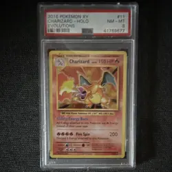 Pokemon XY Evolutions Charizard Holo #11 PSA NM-MT 8 - Image 1
