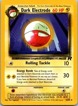 Dark Electrode 34/82 Uncommon Team Rocket Lightly Played - Image 1