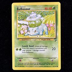 2000 Pokemon Game Base Set 2 #067/130 Bulbasaur NM-Mint+ - Image 1