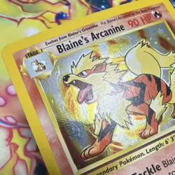 Pokemon TCG Blaine's Arcanine 1/132 Gym Challenge Holo Rare Unlimited EN Damaged - Image 2