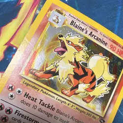 Pokemon TCG Blaine's Arcanine 1/132 Gym Challenge Holo Rare Unlimited EN Damaged - Image 3