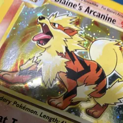 Pokemon TCG Blaine's Arcanine 1/132 Gym Challenge Holo Rare Unlimited EN Damaged - Image 4
