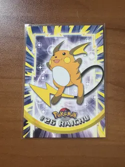 1999 Topps Pokemon Series 1 #26 Raichu (TV Animation Edition) Black Logo LP - Image 1