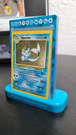 Pokemon TCG Vaporeon Holo Rare Card 12/64 Jungle No Symbol Error - LP+ - Image 2