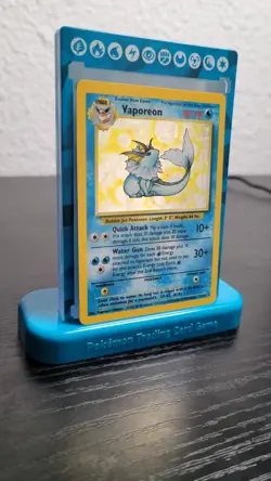 Pokemon TCG Vaporeon Holo Rare Card 12/64 Jungle No Symbol Error - LP+ - Image 3