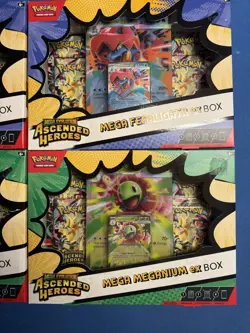 Pokemon Mega Evolution Ascended Heroes Ex Box Lot Of 4 Sealed FeraligatrMeganium - Image 4