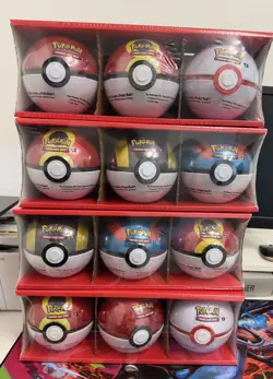 pokemon tcg sealed pokeball tins costco exclusive triple ball pack x4 - Image 3