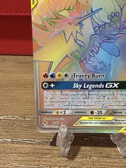 Pokemon TCG Moltres & Zapdos & Articuno GX Rainbow Secret Rare 69/68 Near Mint - Image 5