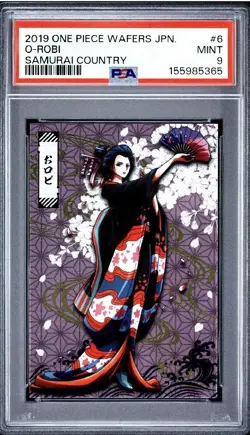 PSA 9 2019 ONE PIECE WAFERS JAPANESE SAMURAI COUNTRY 6 O-ROBI - Image 1