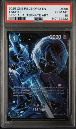 2025 ONE PIECE OP12 LEGACY OF THE MASTER OP06-050 TASHIGI SP ALT ART PSA 10 - Image 1