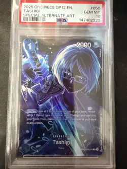 2025 ONE PIECE OP12 LEGACY OF THE MASTER OP06-050 TASHIGI SP ALT ART PSA 10 - Image 3