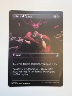 Infernal Grasp Foil Borderless MTG Magic the Gathering Card NM Near Mint INR - Image 1