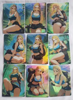 Zelda Waifu Spicy Lot (9 Cards) Double Sided - Image 1