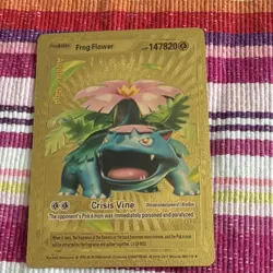 Custom Card Novelty Venusaur Frog Flower Gold Foil Card 2016 - Image 1