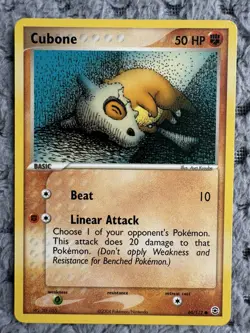Pokemon TCG Cubone 60/112 Pokemon Fire Red & Leaf Green 2004 Common NEAR MINT - Image 1