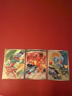 Pokemon NM Kanto 1st Partner Set Bulbasaur Squirtle Charmander - Image 1