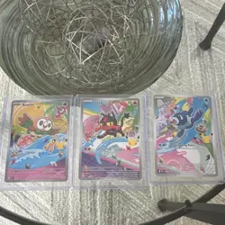Pokemon 1st Partner 30th Anniversary Gen 7 Set (Rowlet, Kitten, Popplio) NM - Image 1