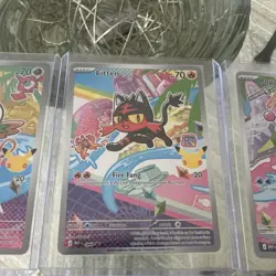 Pokemon 1st Partner 30th Anniversary Gen 7 Set (Rowlet, Kitten, Popplio) NM - Image 5