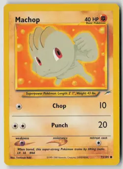 Machop 73/105 Common Neo Destiny Damaged - Image 1