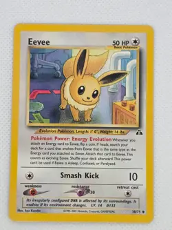 Pokemon Singles - Eevee (38/75) - Neo Discovery - Uncommon - MP/HP - Image 1